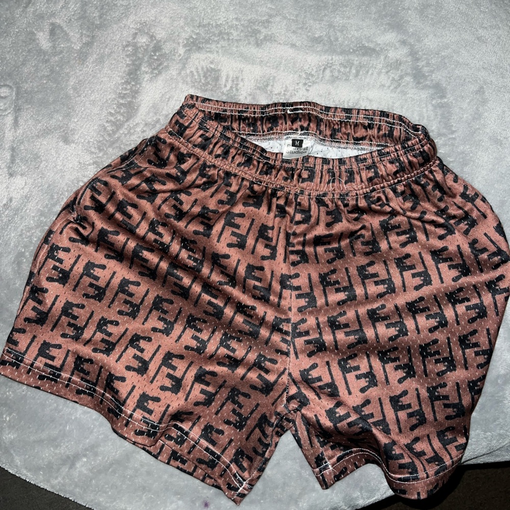 Men bravest studios Fendi Brown logo Shorts